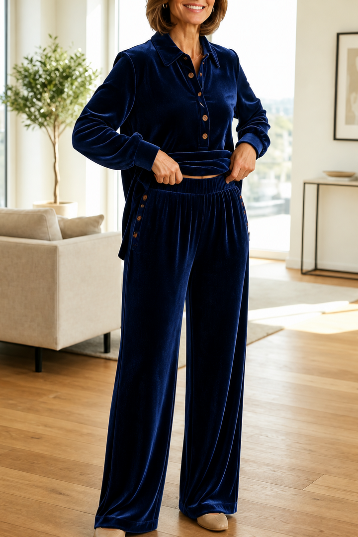 Velvetta – Oversized Velvet-Look Two-Piece Lounge Set