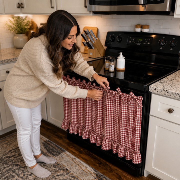 Hearthgrid – Gingham Oven Door Curtain