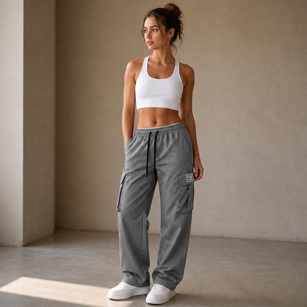 Easeway – Relaxed Straight-Leg Cargo Pants