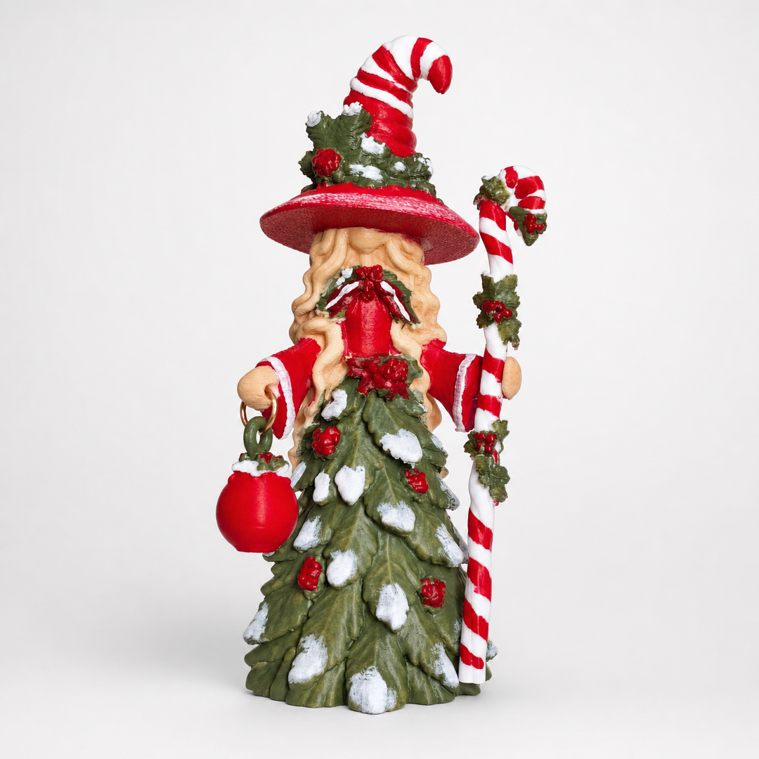 Enchantwood – Pine-Textured Witch Hat Holiday Figurine