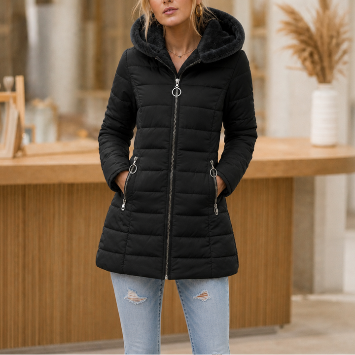 Cozelle – Quilted Hooded Insulated Puffer Coat