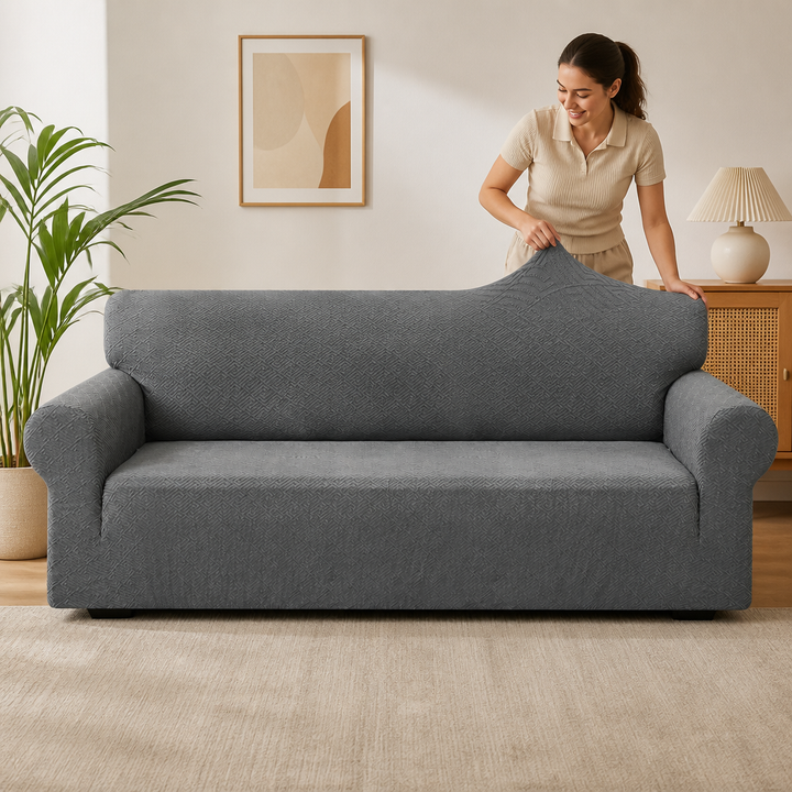 Snugfit – Textured Jacquard Non-Slip Stretch Sofa Slipcover