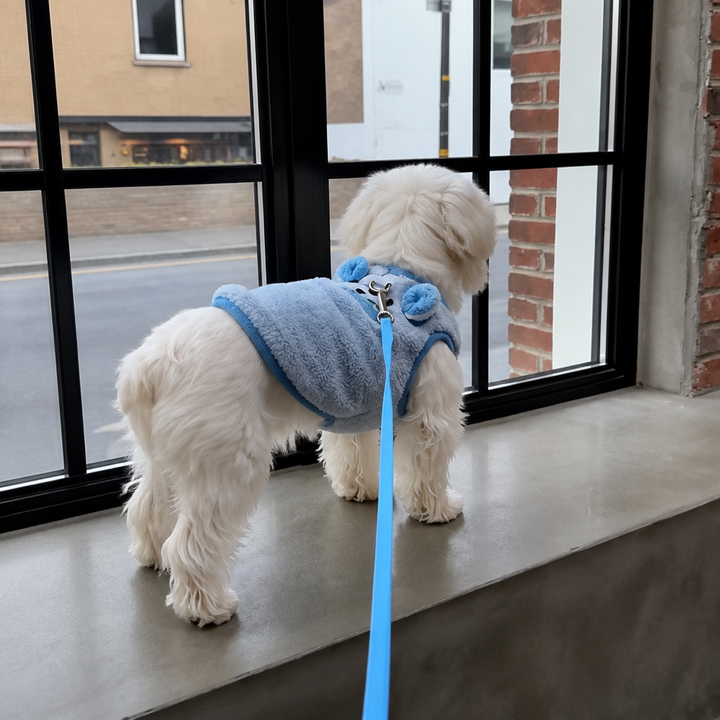 CozyTrail – Fleece-Lined Dog Vest With Leash Ring