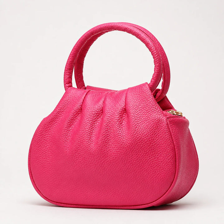 Pleatelle – Pleated Mini Handbag With Round Handles