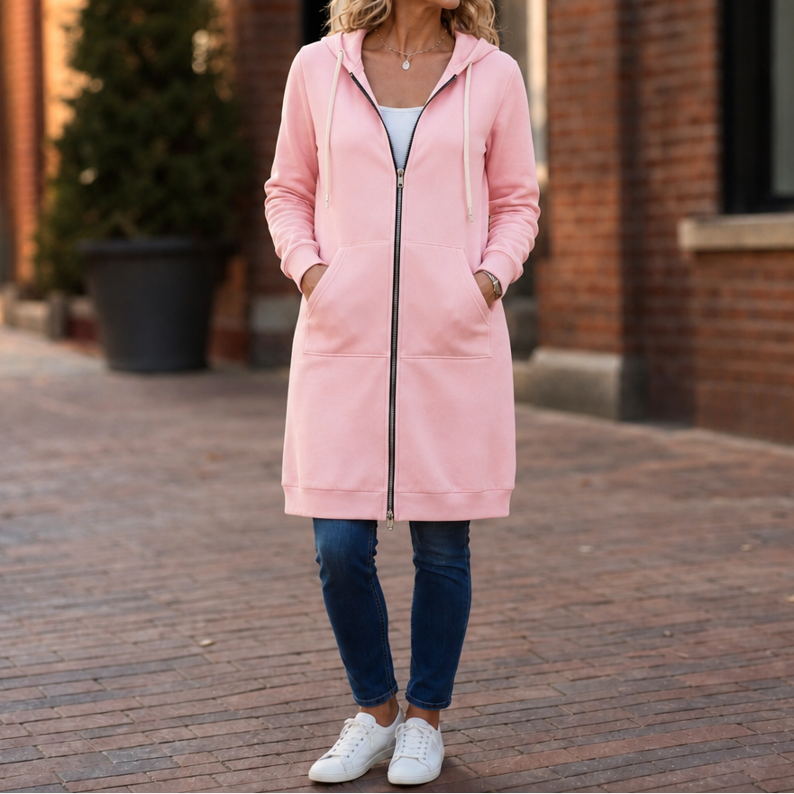 Wrapdown – Long Zip-Up Hooded Jacket