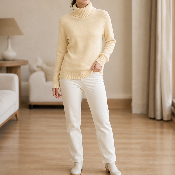 Veluna – Fleece-Lined Turtleneck Sweater