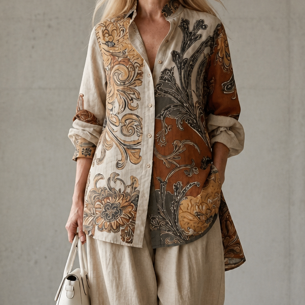 Wovana Set – Printed Boho Tunic And Trouser Set