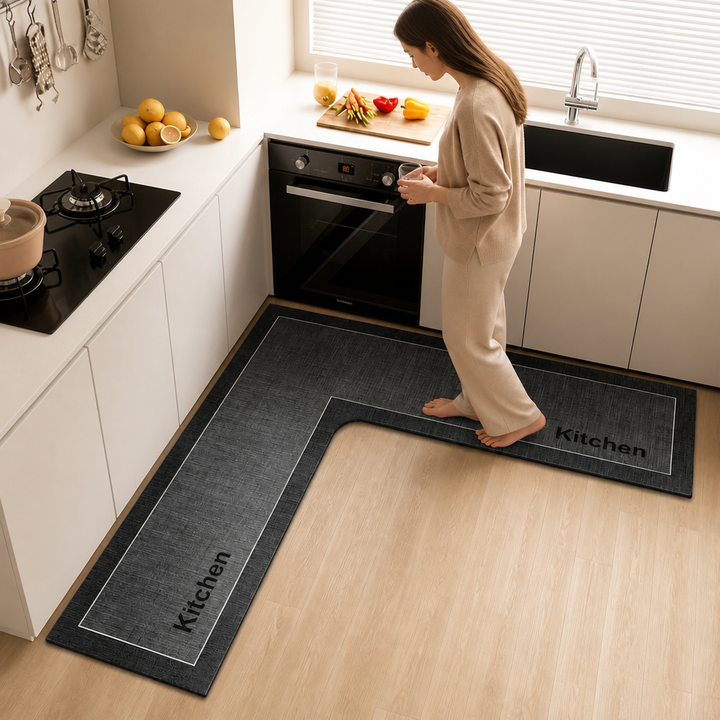 Drymatt – L-Shaped Diatomite Quick-Dry Kitchen Mat