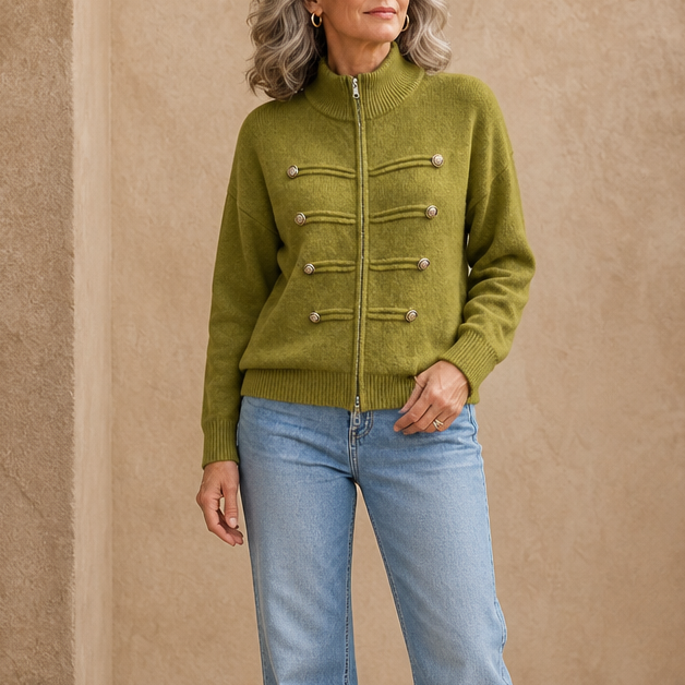 Zipelle – Two-Way Zip Sweater Jacket