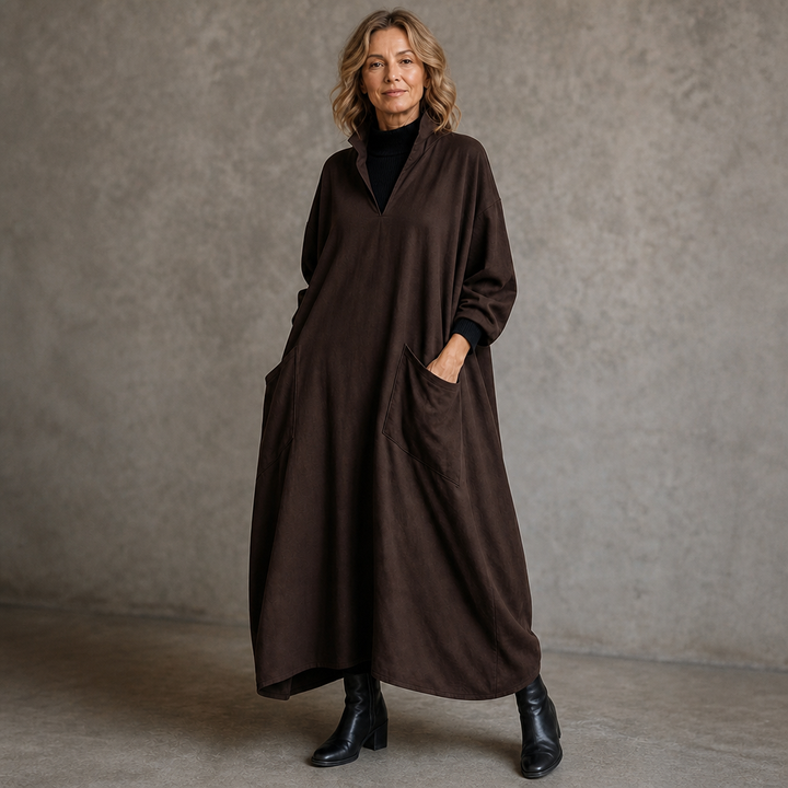 Wearbella – Cocoon Taper Mock Neck Midi Dress