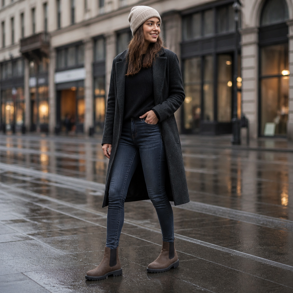 Traqora – Wide-Fit Stretch-Panel Chelsea Boots