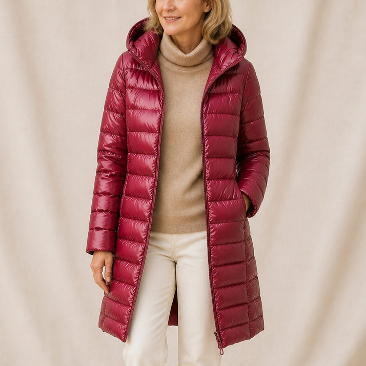 Veluna – Long Quilted Puffer Coat