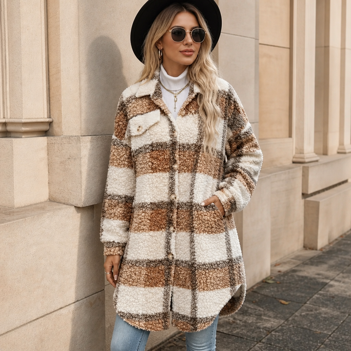 Fairloch – Plaid Sherpa-Lined Mid-Length Coat