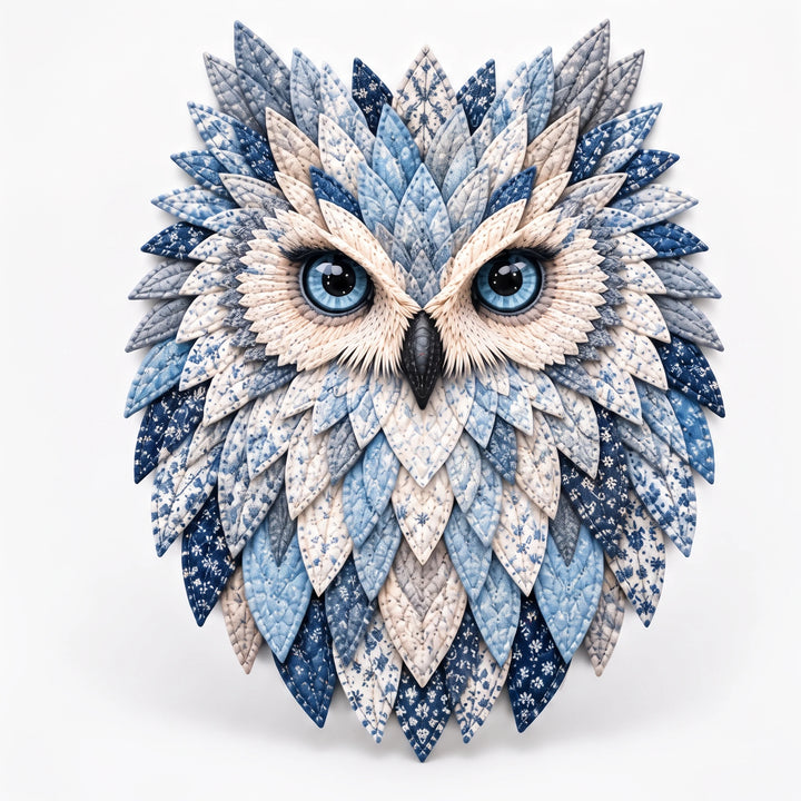 Featherwise – Layered Fabric Owl Wall Art Kit