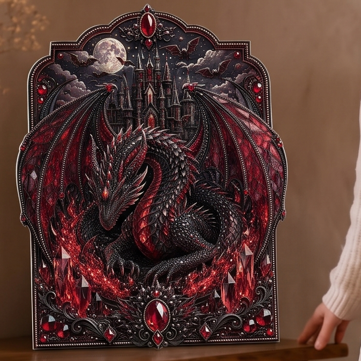 Dragonelle – 3D Crystal Dragon Diamond Art Kit
