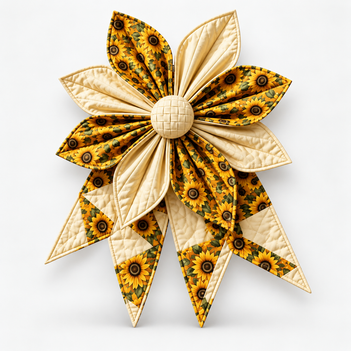 Patchwork & Bow – Quilted Poinsettia Christmas Bow Sewing Kit
