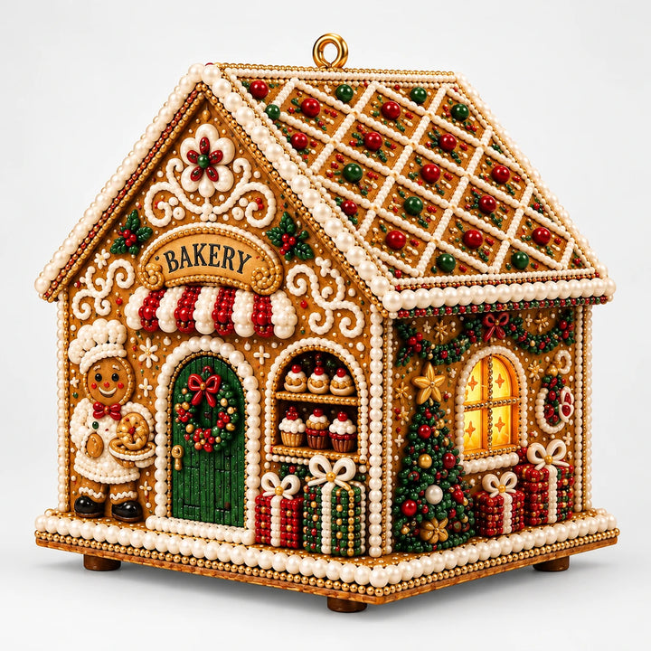 Hearthglint – 3D Wooden Diamond Painting Christmas House Kit