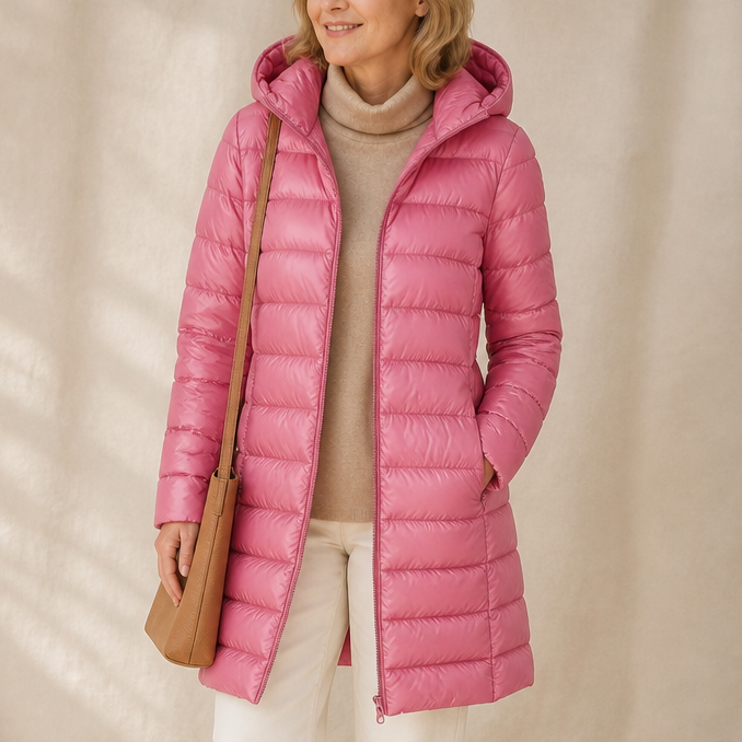 Veluna – Long Quilted Puffer Coat