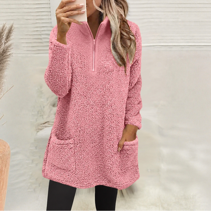 Wearlyn – Longline Half-Zip Sherpa Fleece Pullover