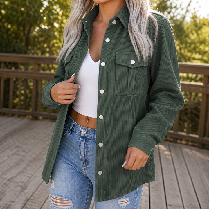 Corvella – Oversized Wide-Wale Shirt Jacket