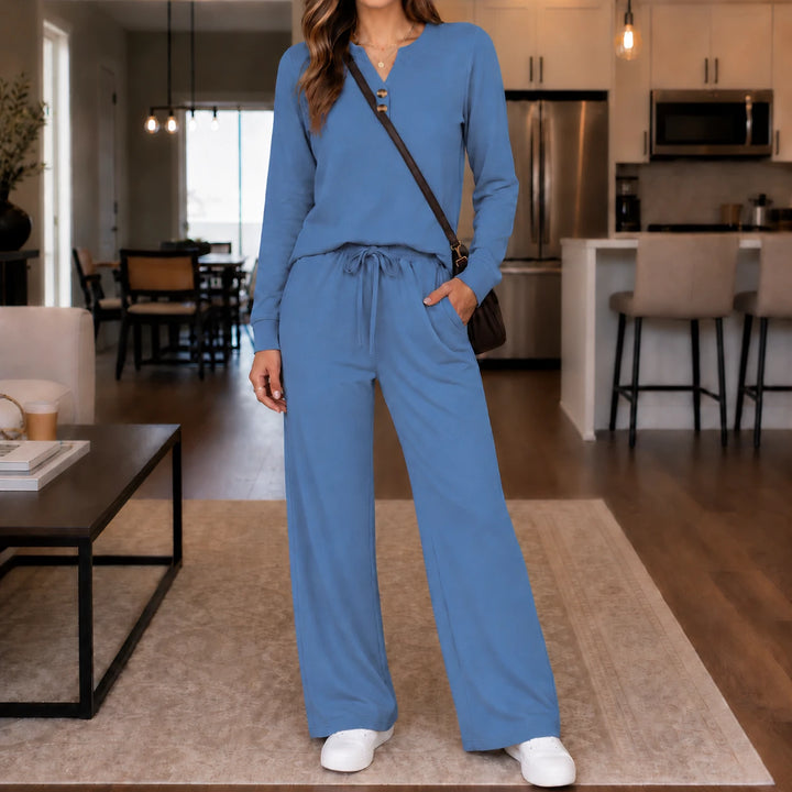 Wearbella – Coordinated Top And Pants Lounge Set