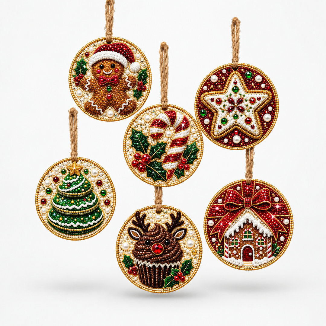 Glowbee – Diamond Painting Christmas Ornament Kit (6pcs)