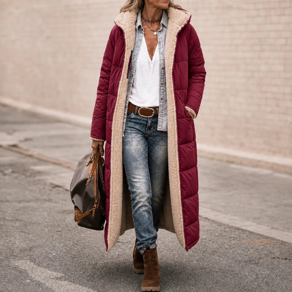 Reversa – Long Quilted Reversible Puffer Coat
