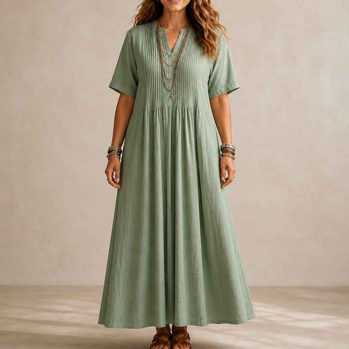 Linaline – Pintuck Maxi Dress