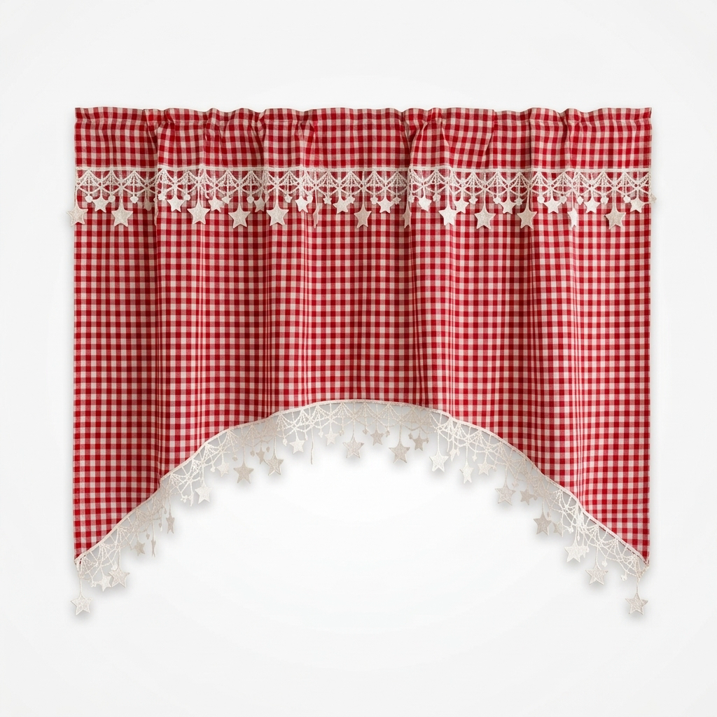 Starhollow – Scalloped Star-Lace Café Curtain