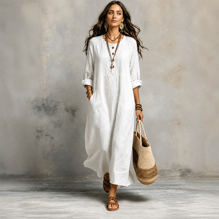 Wearbella – Sleeveless Pocketed Casual Maxi Dress