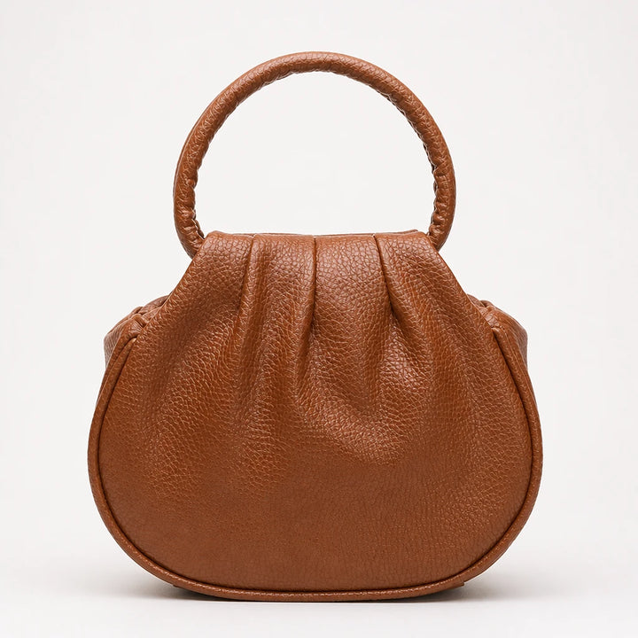 Pleatelle – Pleated Mini Handbag With Round Handles