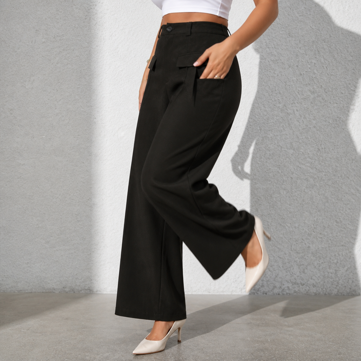 Wearbella – High-Waisted Tailored Wide-Leg Trousers
