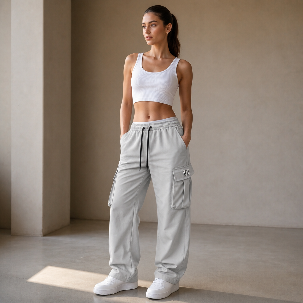 Easeway – Relaxed Straight-Leg Cargo Pants