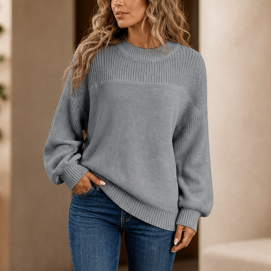 Luma Knit – Relaxed Crew-Neck Knit Sweater