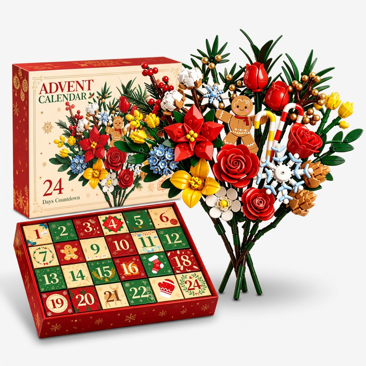 Advent Bloom – 24-Day Flower Building Block Advent Calendar