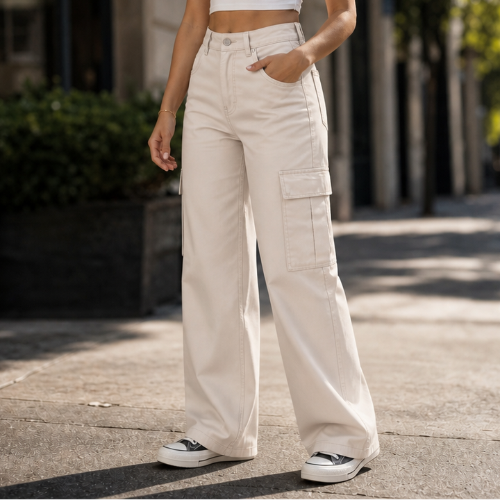 Wearbella – High Waist Wide Leg Cargo Pants