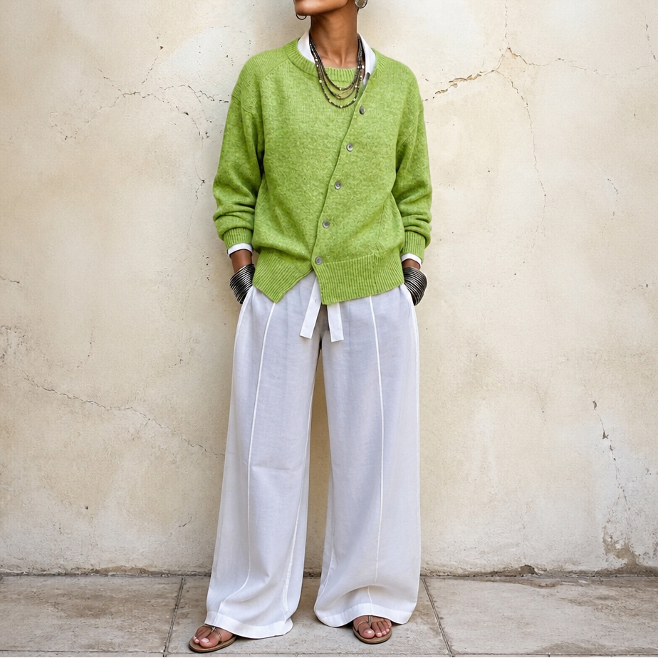 Velaire – Asymmetric Button Cardigan