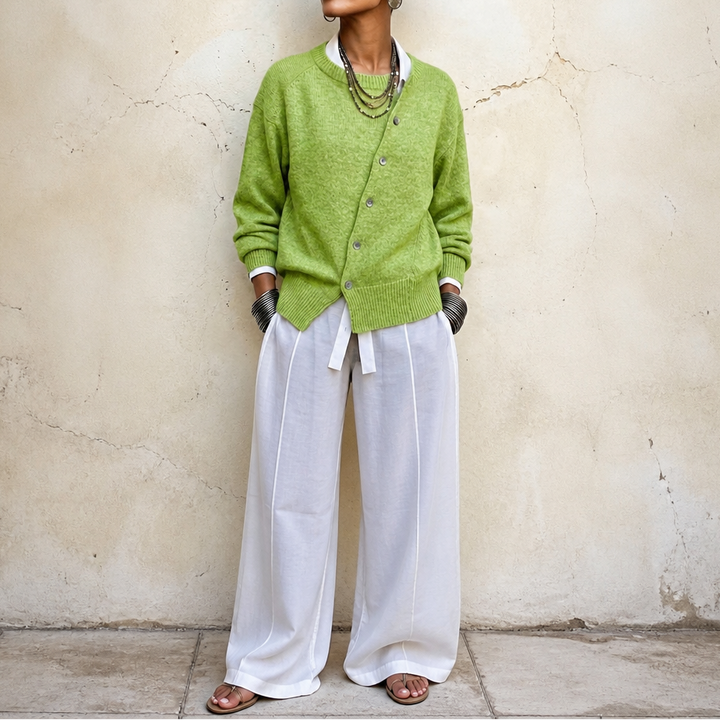 Velaire – Asymmetric Button Cardigan