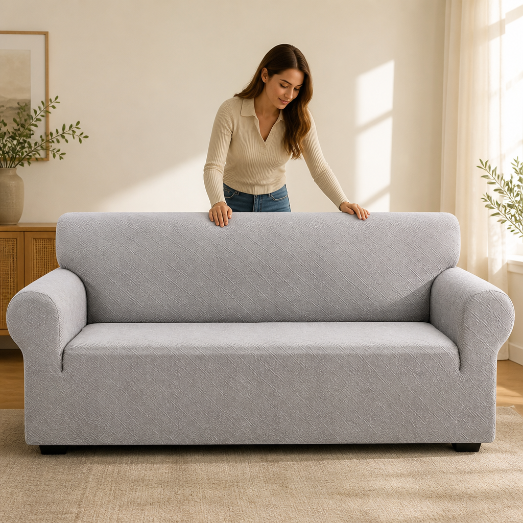 Snugfit – Textured Jacquard Non-Slip Stretch Sofa Slipcover