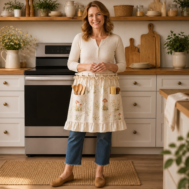 Hearth & Hem – Pumpkin Ruffled Kitchen Handle Skirt