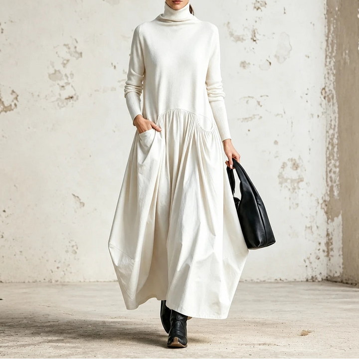 Sloane – High Neck Pocket Maxi Dress