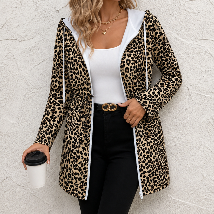 Wearbella – Reversible Leopard Print Hooded Coat