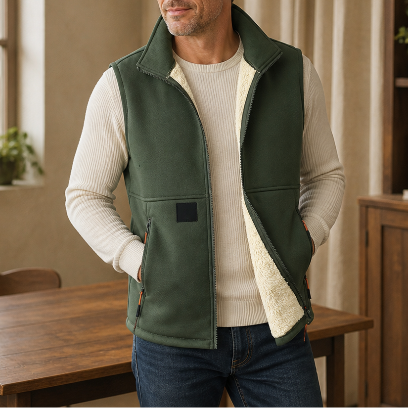 Cozycrest – Plush-Lined Sleeveless Winter Vest
