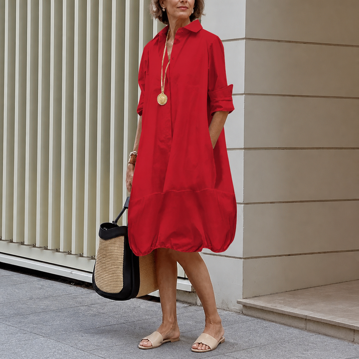Wearbella – Button-Front Relaxed Shirt Dress