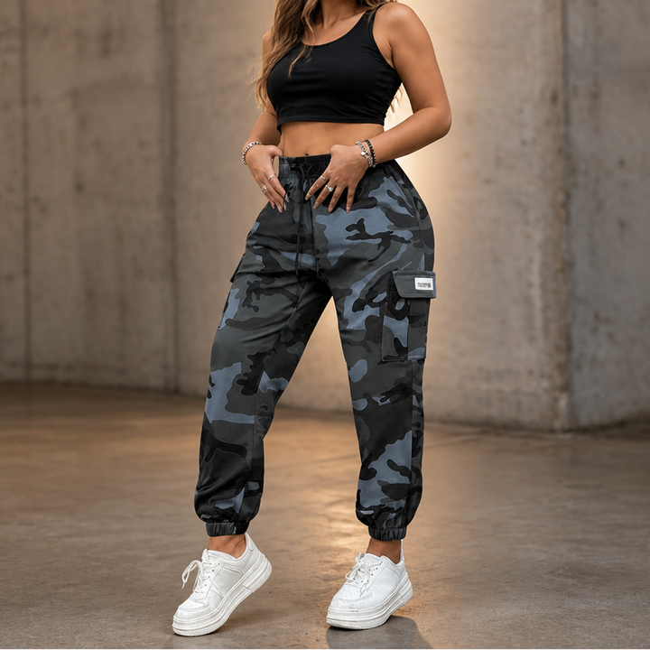 Ease Cargo – High-Waist Stretch Cargo Joggers