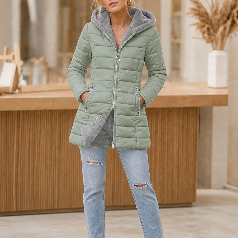 Cozelle – Quilted Hooded Insulated Puffer Coat