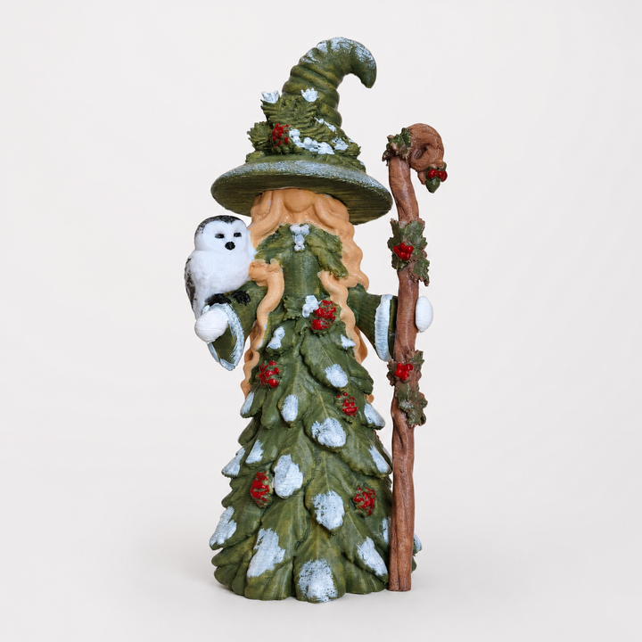Enchantwood – Pine-Textured Witch Hat Holiday Figurine