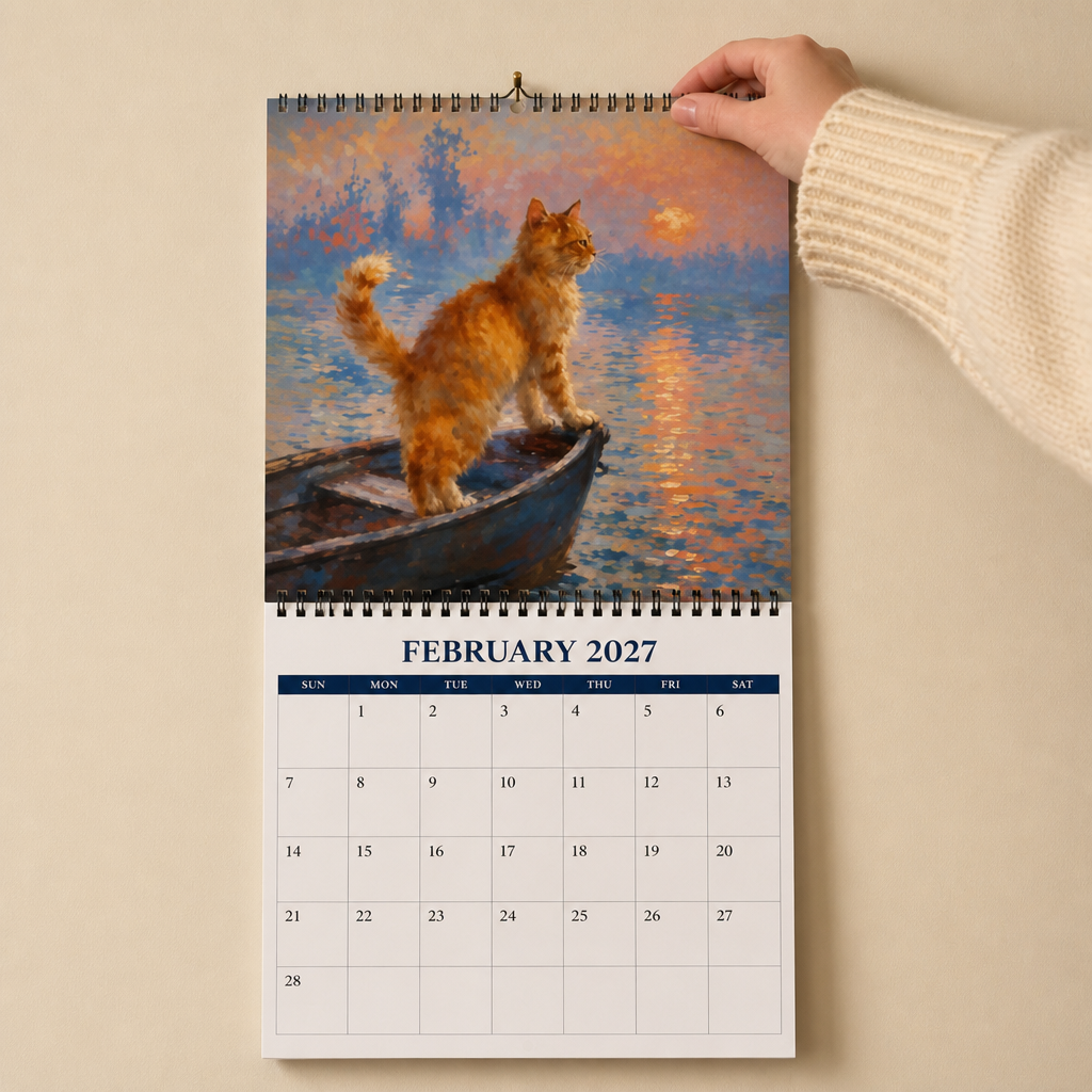 Purrfecto – 2027 Masterpiece Cat Wall Calendar