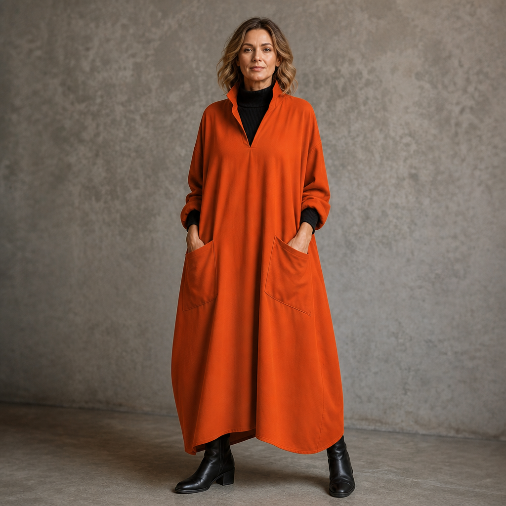 Wearbella – Cocoon Taper Mock Neck Midi Dress