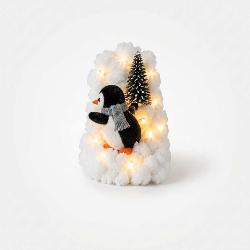 Snowy Steps – Lighted Penguin Christmas Staircase Display